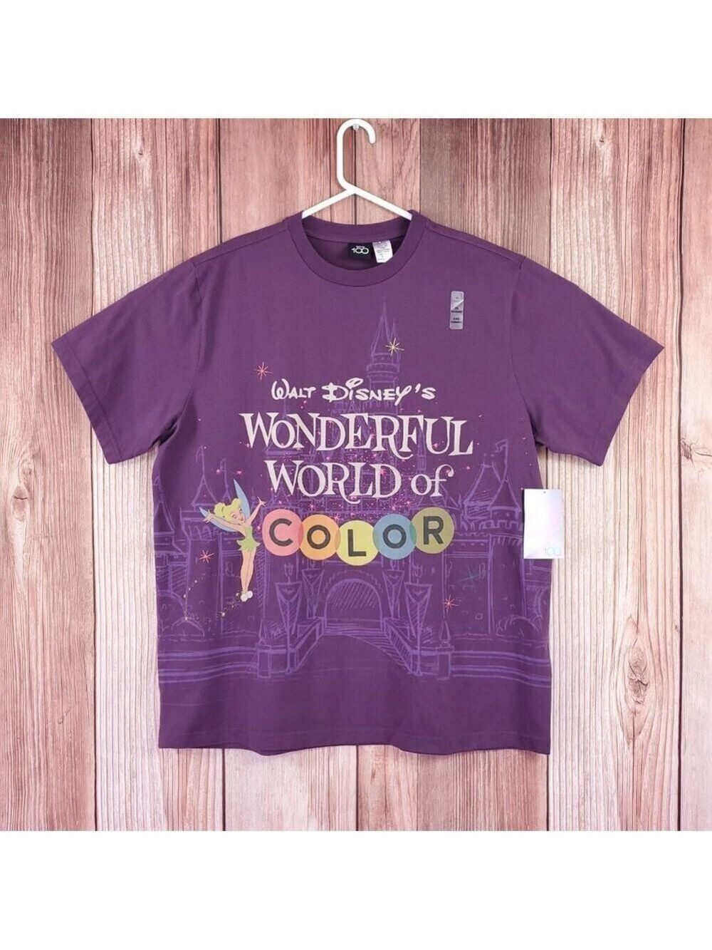 NWT Disney 100 Mens XL Tinker Bell Walt Disneys Wonderful World of Color T-shirt